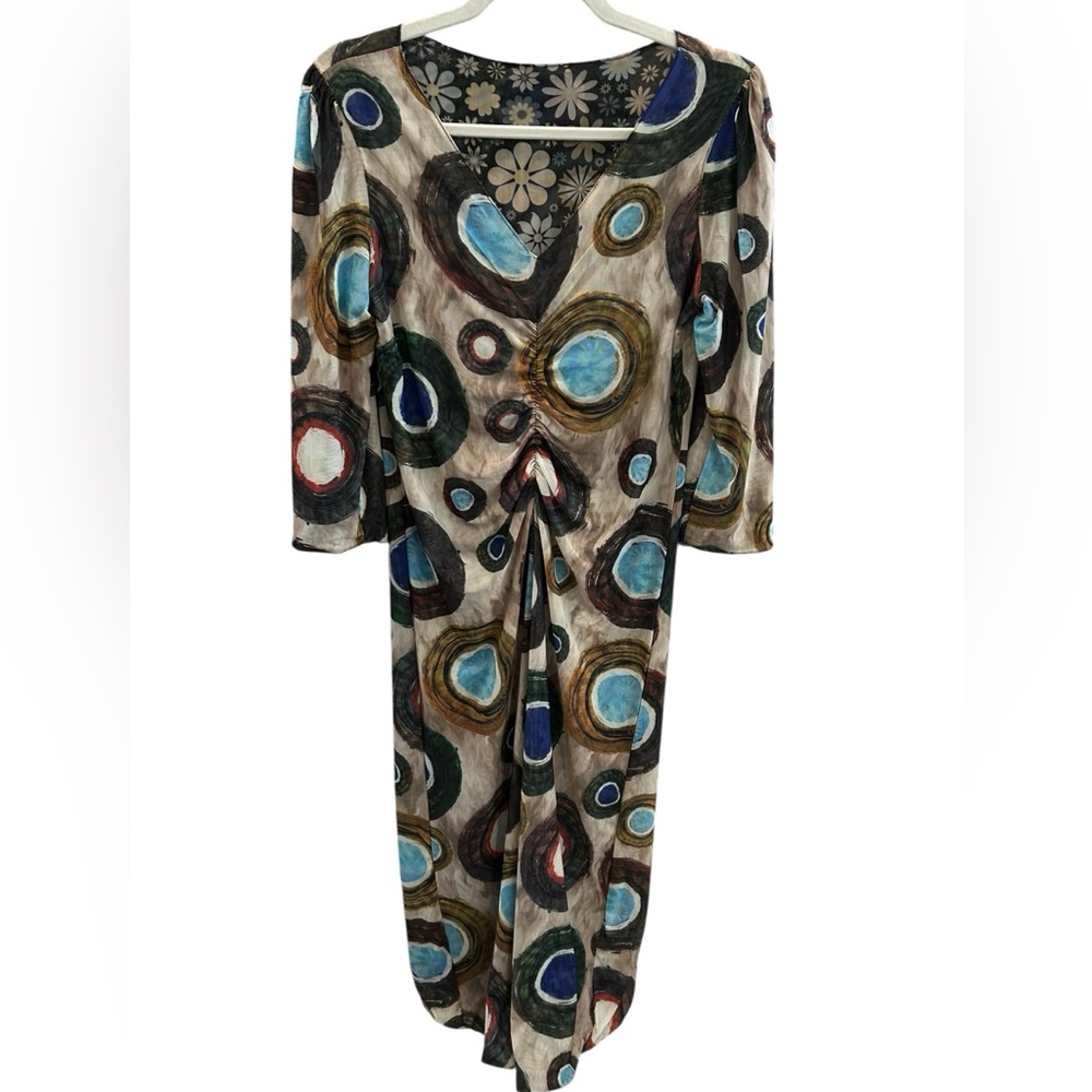 ISLE sz S Multicolor Abstract Patterned Women's Dress
